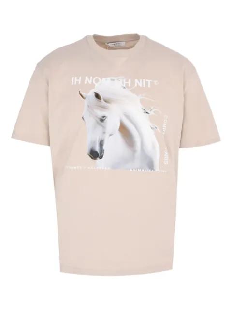 horse-print T-shirt by IH NOM UH NIT