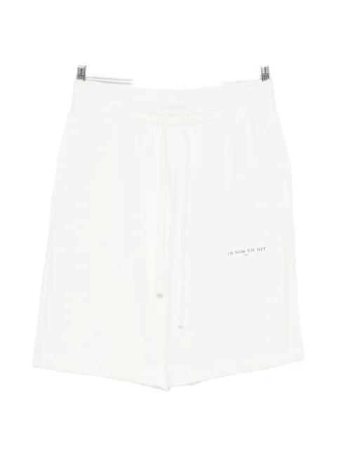 logo-print drawstring shorts by IH NOM UH NIT