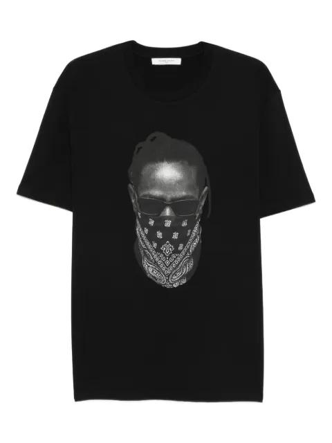 mask-print T-shirt by IH NOM UH NIT