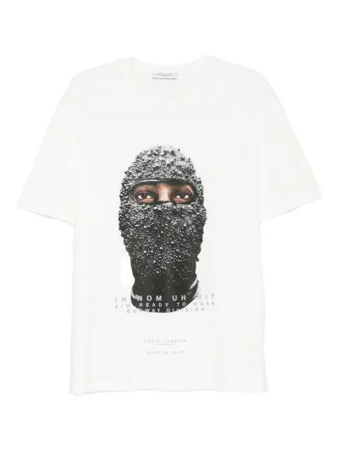 mask-print T-shirt by IH NOM UH NIT