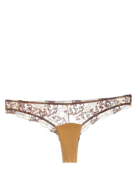 Divine Feminine embroidery briefs by IHUOMA