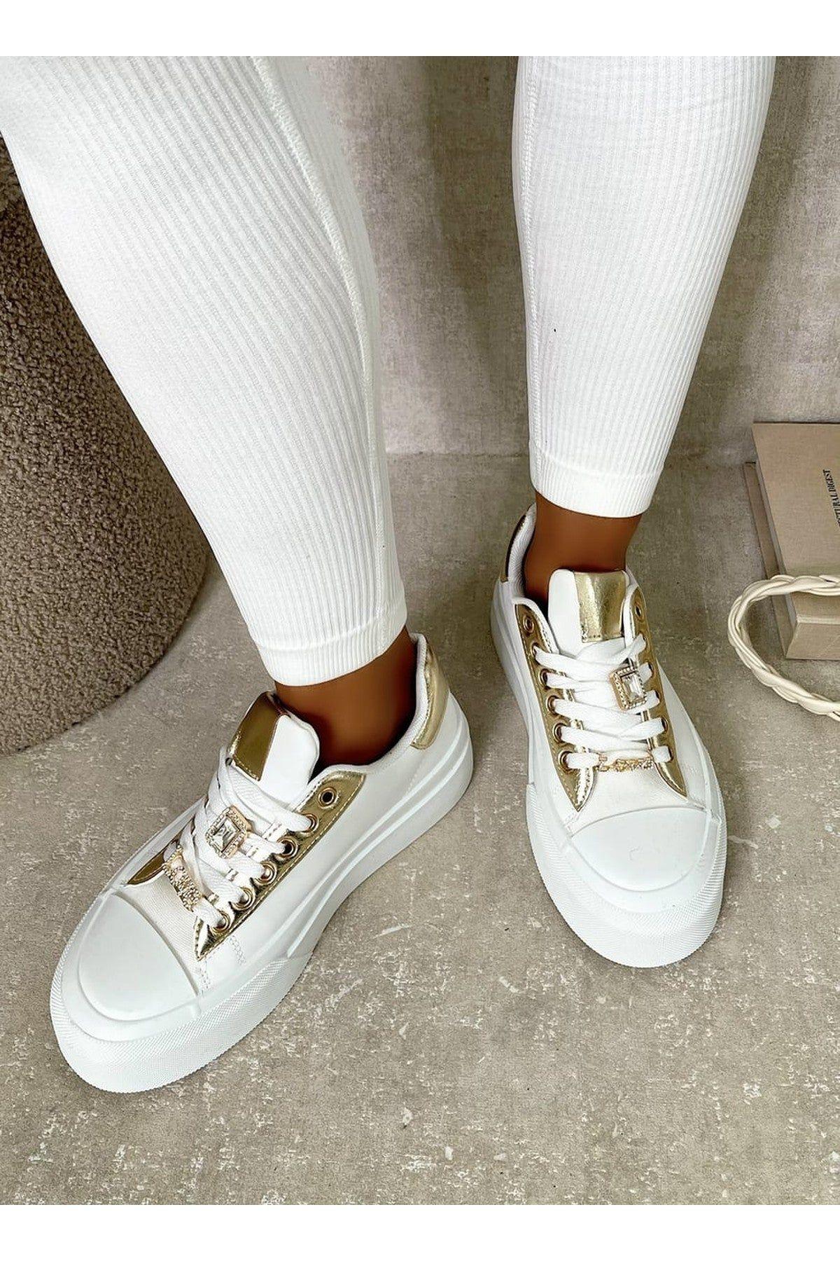 Angelah Lace Up Love Platform Trainers by IKRUSH