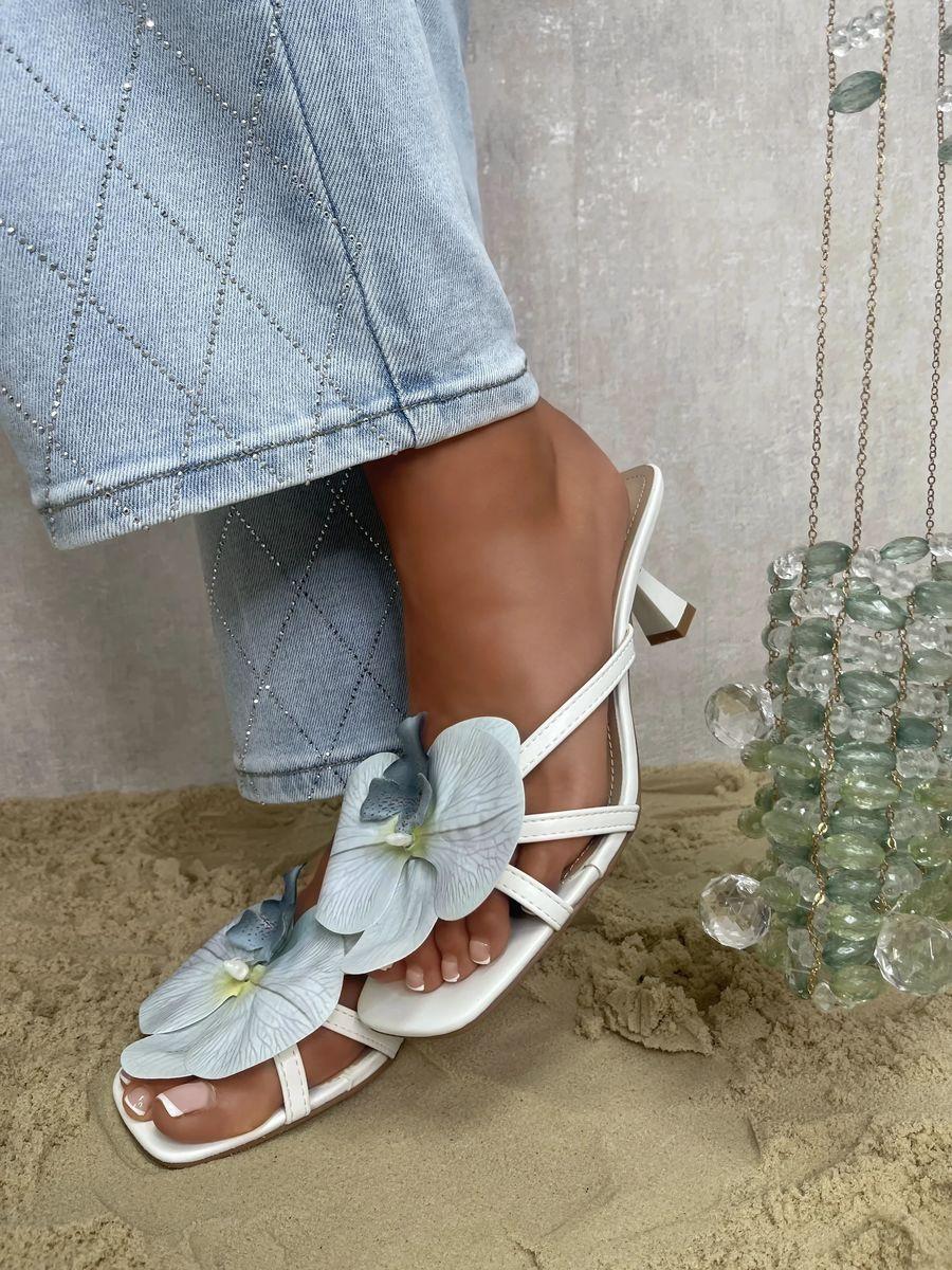 Antonia Floral Strap High Heels by IKRUSH