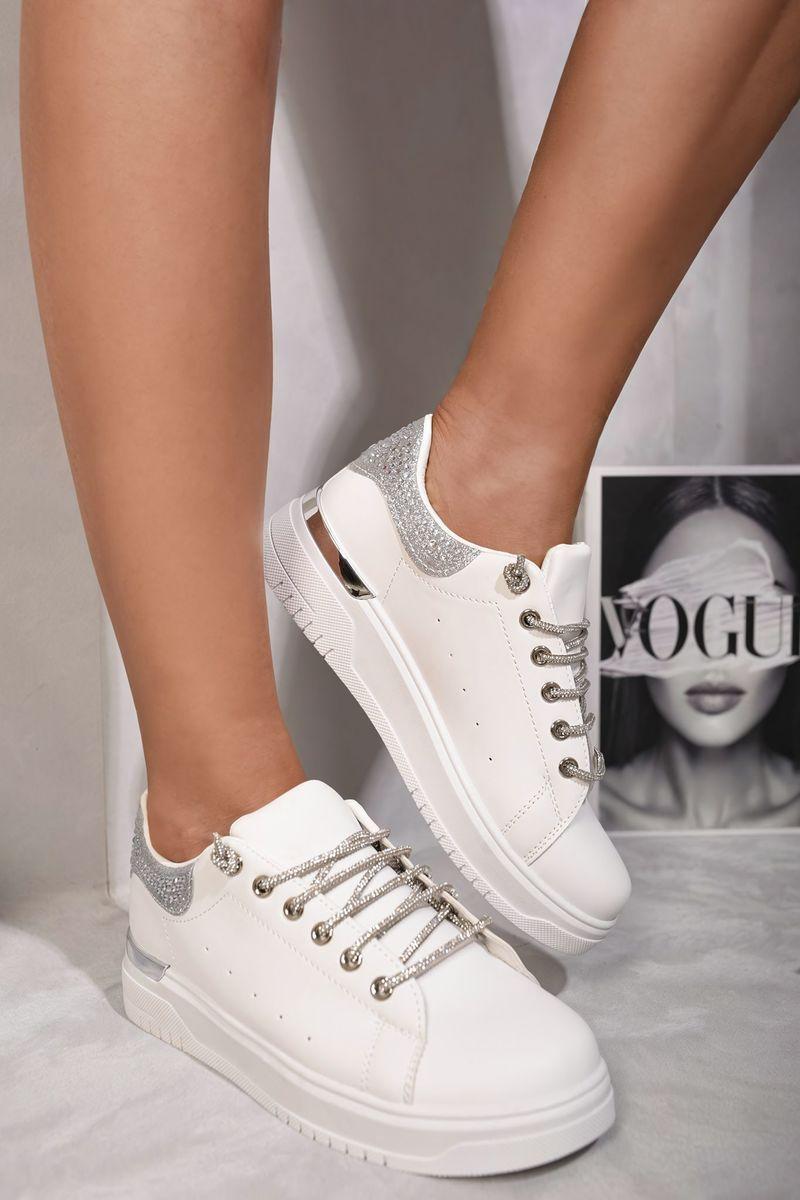 Callie Embellished Lace Platform Trainers by IKRUSH