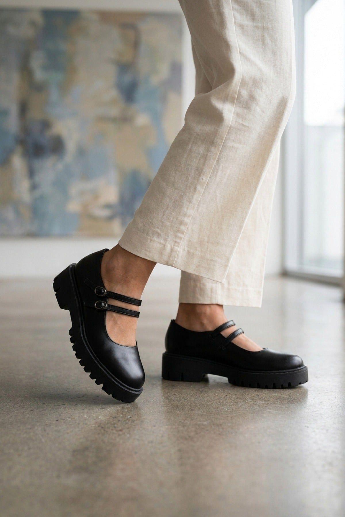 Cordelia Chunky Platform Double Strap Mary by IKRUSH