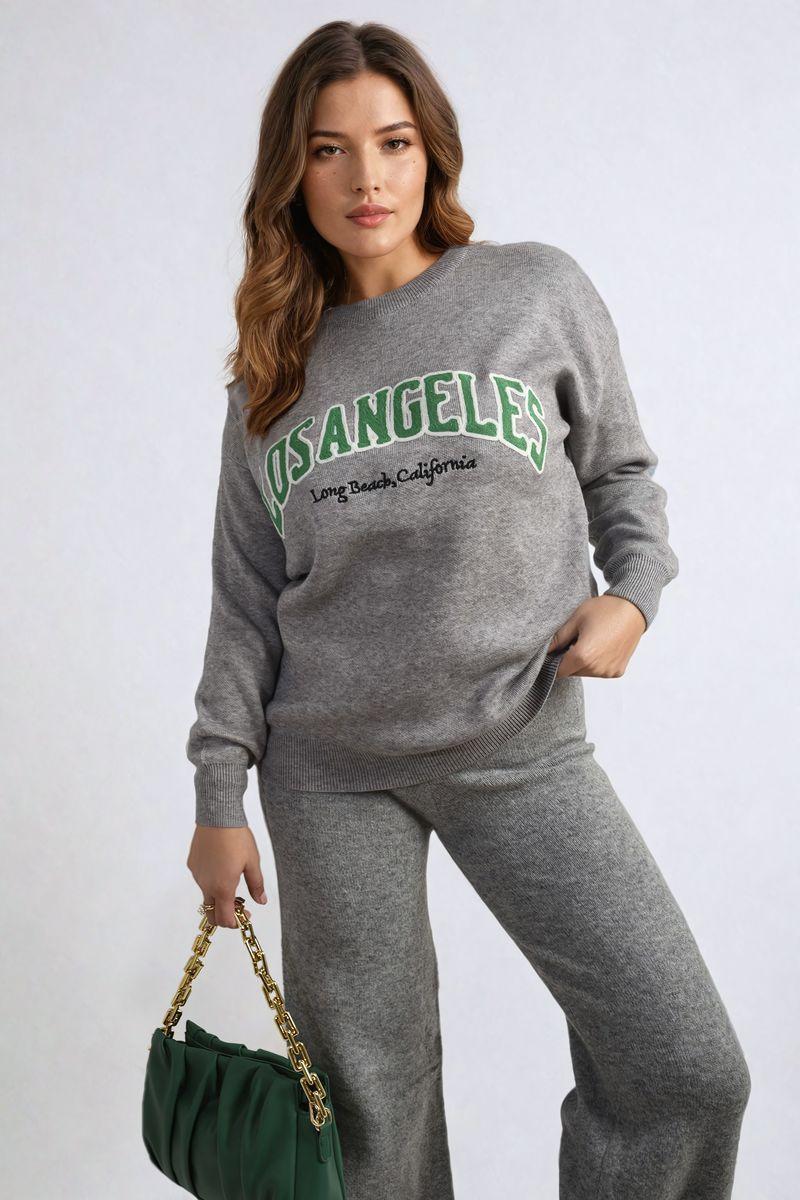 Dorothy Los Angeles Graphic Long Sleeve Knitted Jumper by IKRUSH