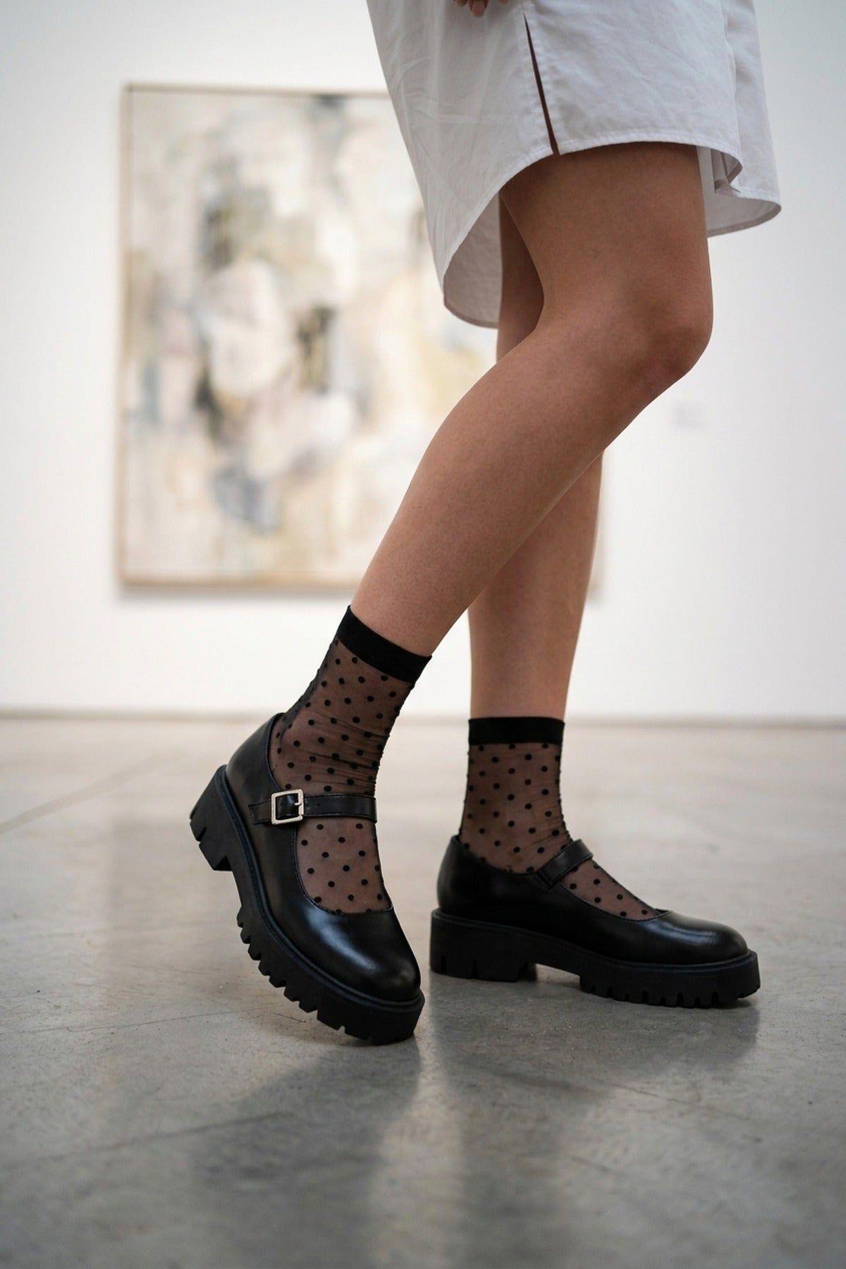 Genevieve Chunky Sole Mary Jane Shoes by IKRUSH