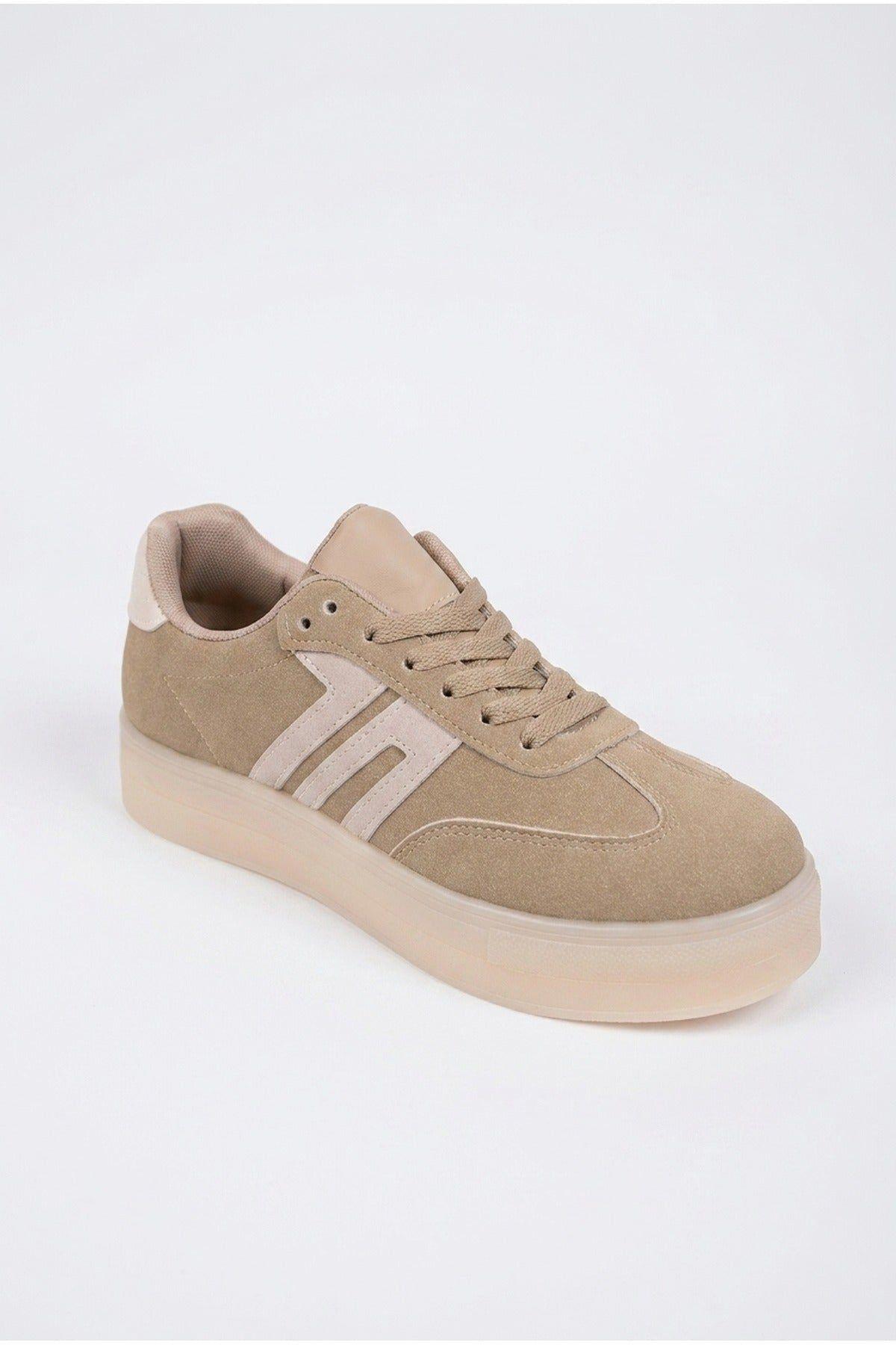 Genevieve Suede Effect Two Tone Trainers by IKRUSH