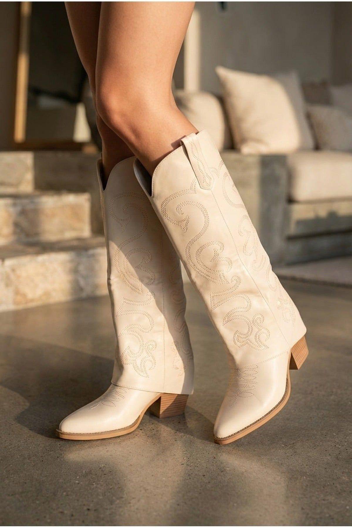 Ivy Womens Embroidered Western Cowboy Boots by IKRUSH