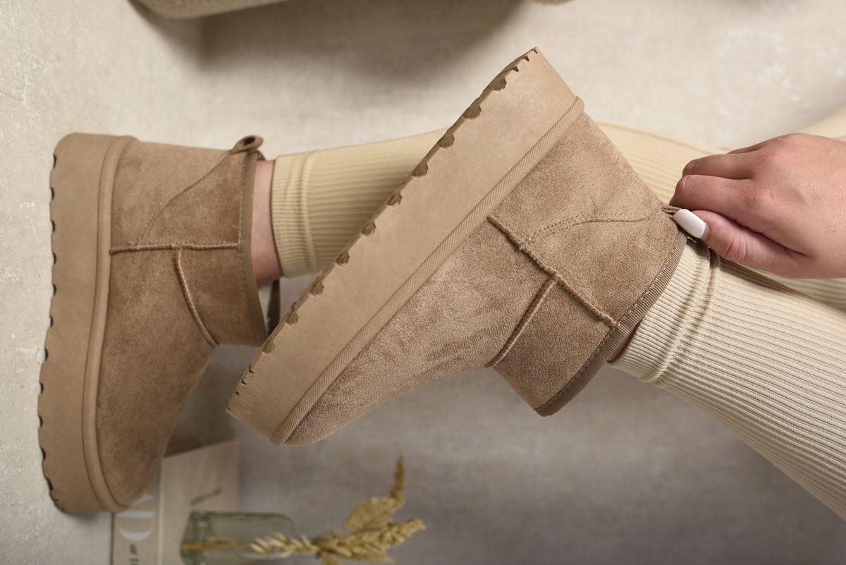 Jazlyn Faux Fur Lined Ankle Platform Mini Boots by IKRUSH