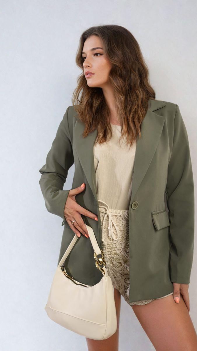 Jemma Open Front Oversized Casual Blazer by IKRUSH