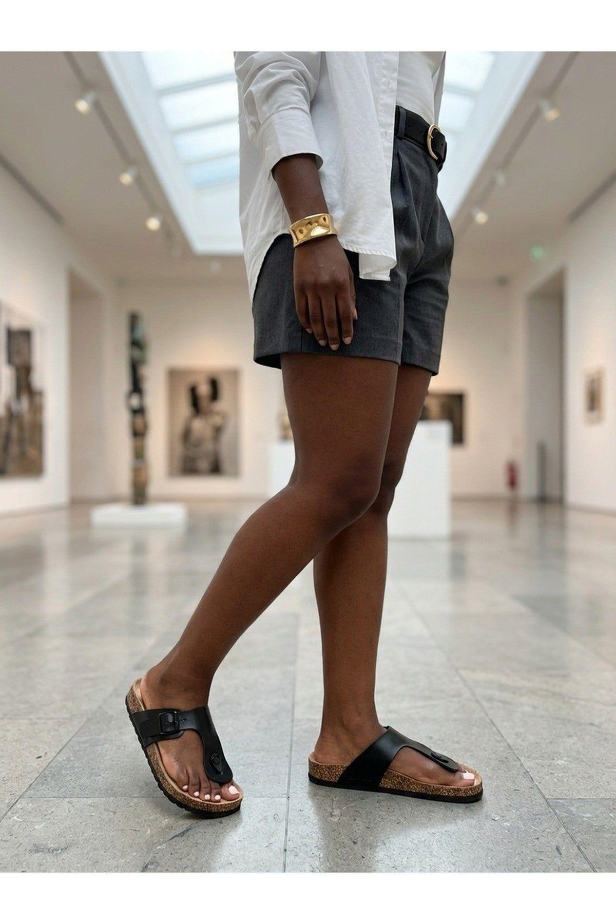 Jules Cork Base Buckle Sandal by IKRUSH