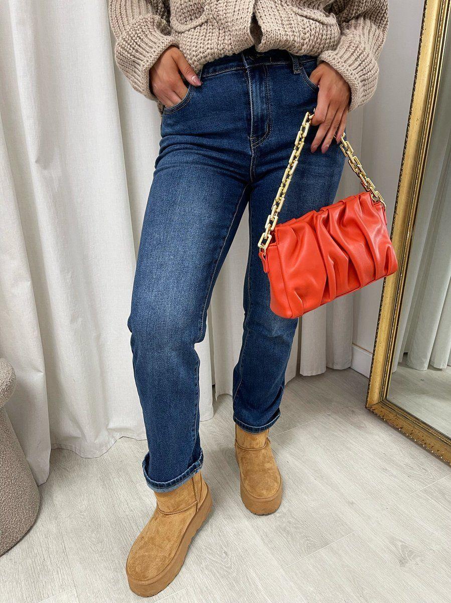 Kathryn Straight Leg High Waist Jeans by IKRUSH
