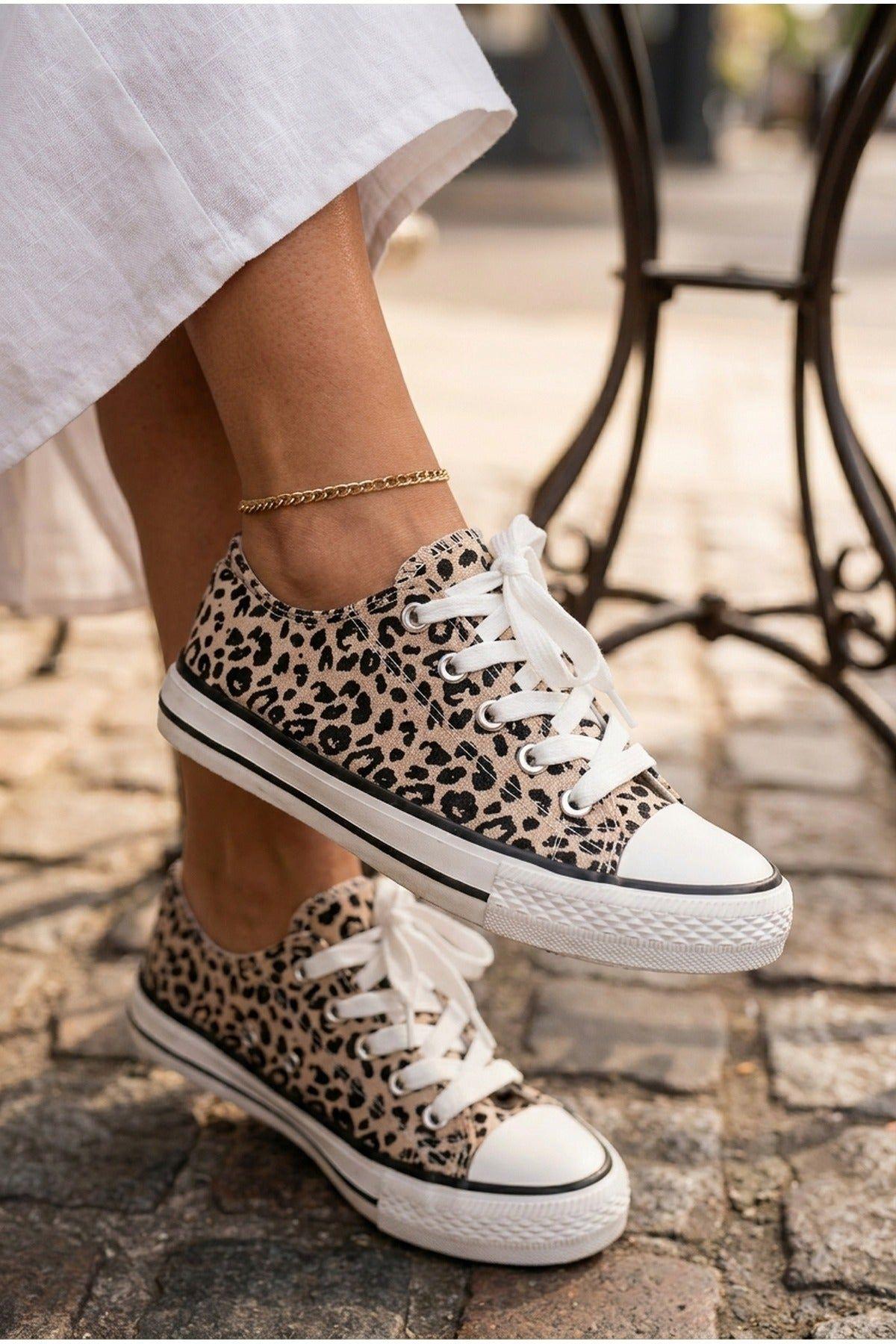 Pearl Canvas Lace Up Low Trainers by IKRUSH