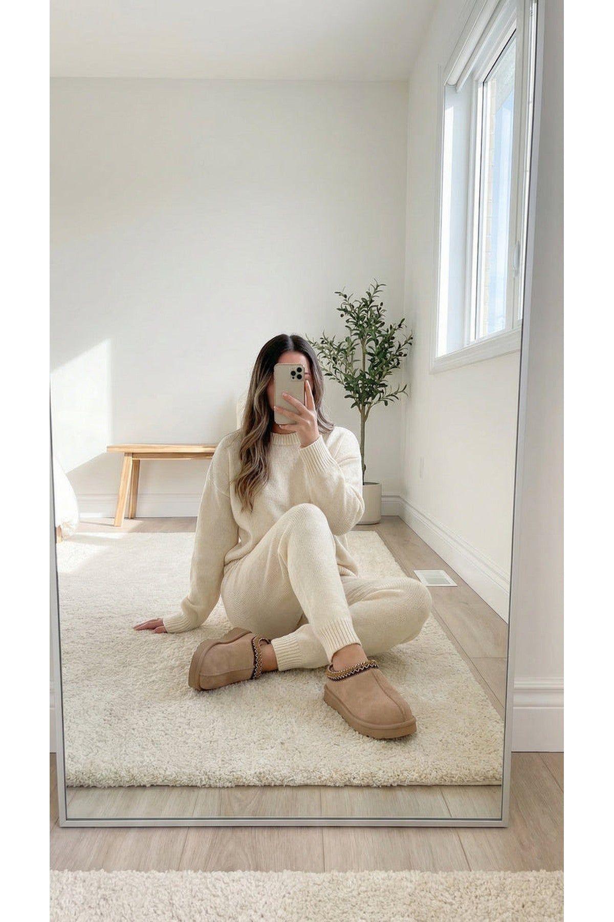 Ravina Chunky Slip On Suede Slippers With Stitch Detail by IKRUSH