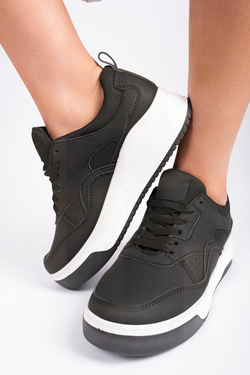 Romi Faux Leather Chunky Platform Trainers by IKRUSH