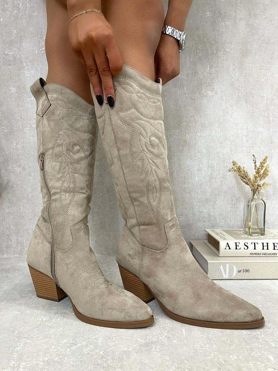 Samira Block Heel Cowboy Boots by IKRUSH