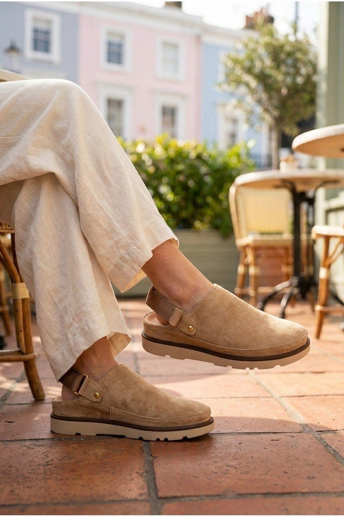 Tara Womens Suede Convertible Slingback Clogs by IKRUSH