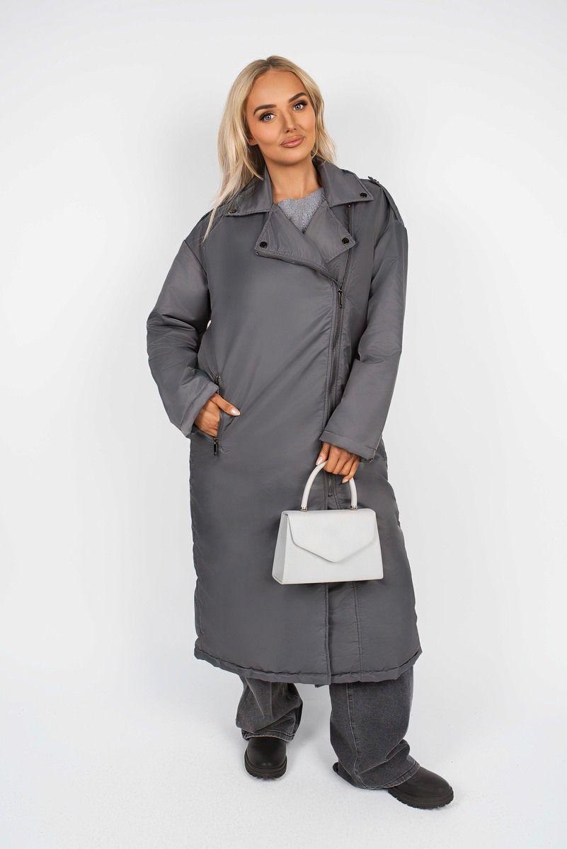 Yvette Longline Padded Coat With Side Pockets by IKRUSH