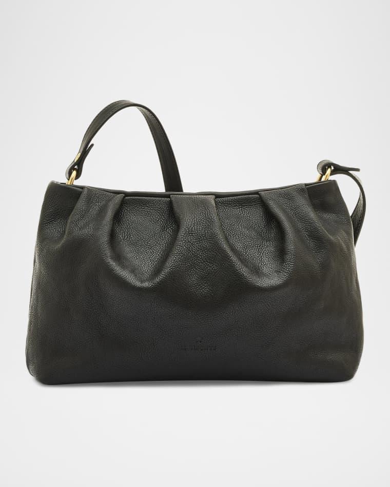 Accademia Pleated Leather Crossbody Bag by IL BISONTE