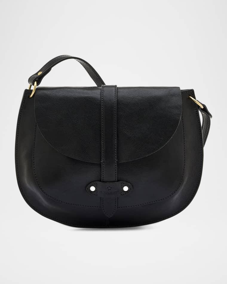Archivio Leather Saddle Crossbody Bag by IL BISONTE