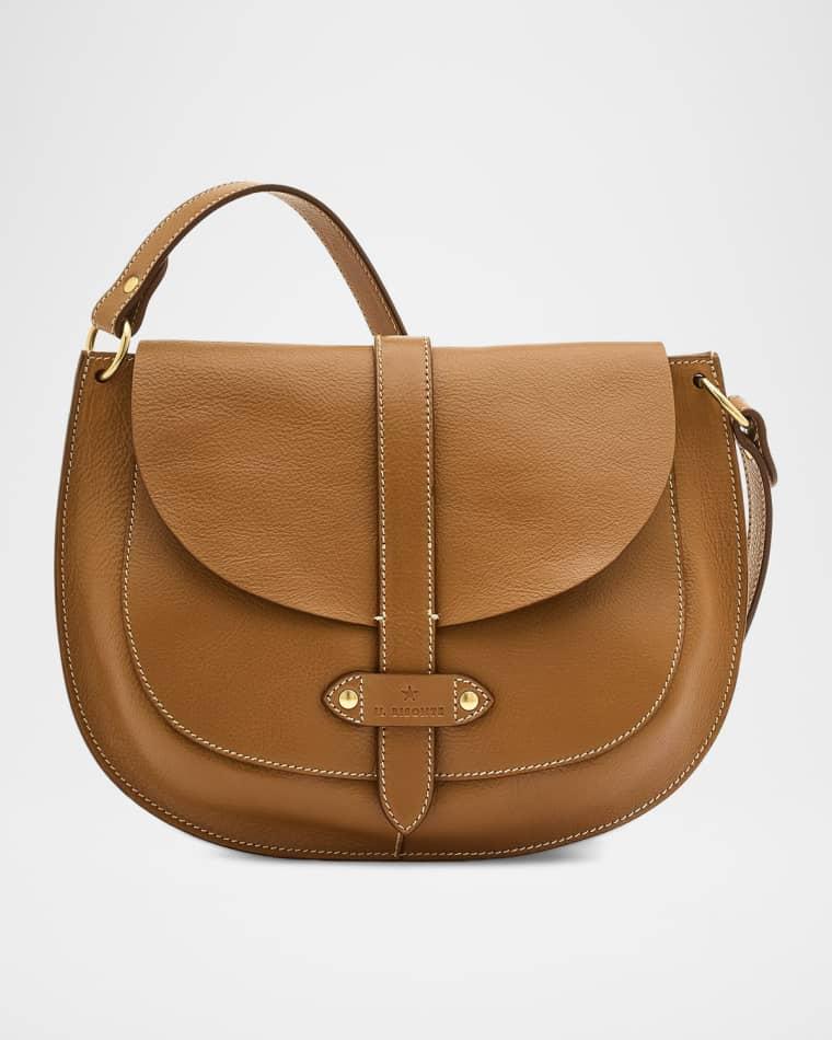Archivio Leather Saddle Crossbody Bag by IL BISONTE