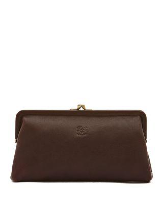 Classic Manuela Leather Clutch by IL BISONTE
