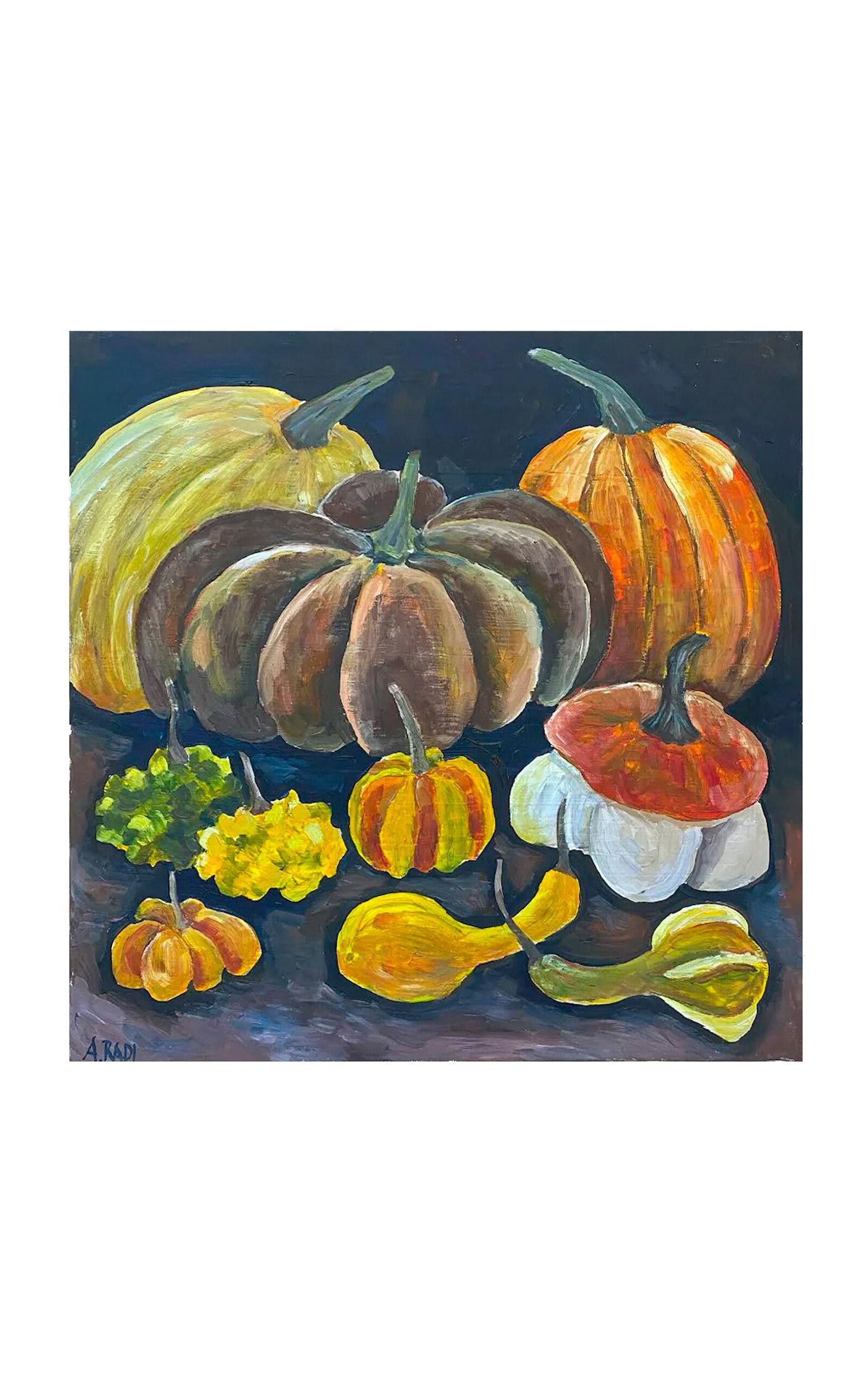 il Buco Vita - Zucche Assortite (Assorted Gourds) Oil Painting - Multi - Moda Operandi by IL BUCO VITA