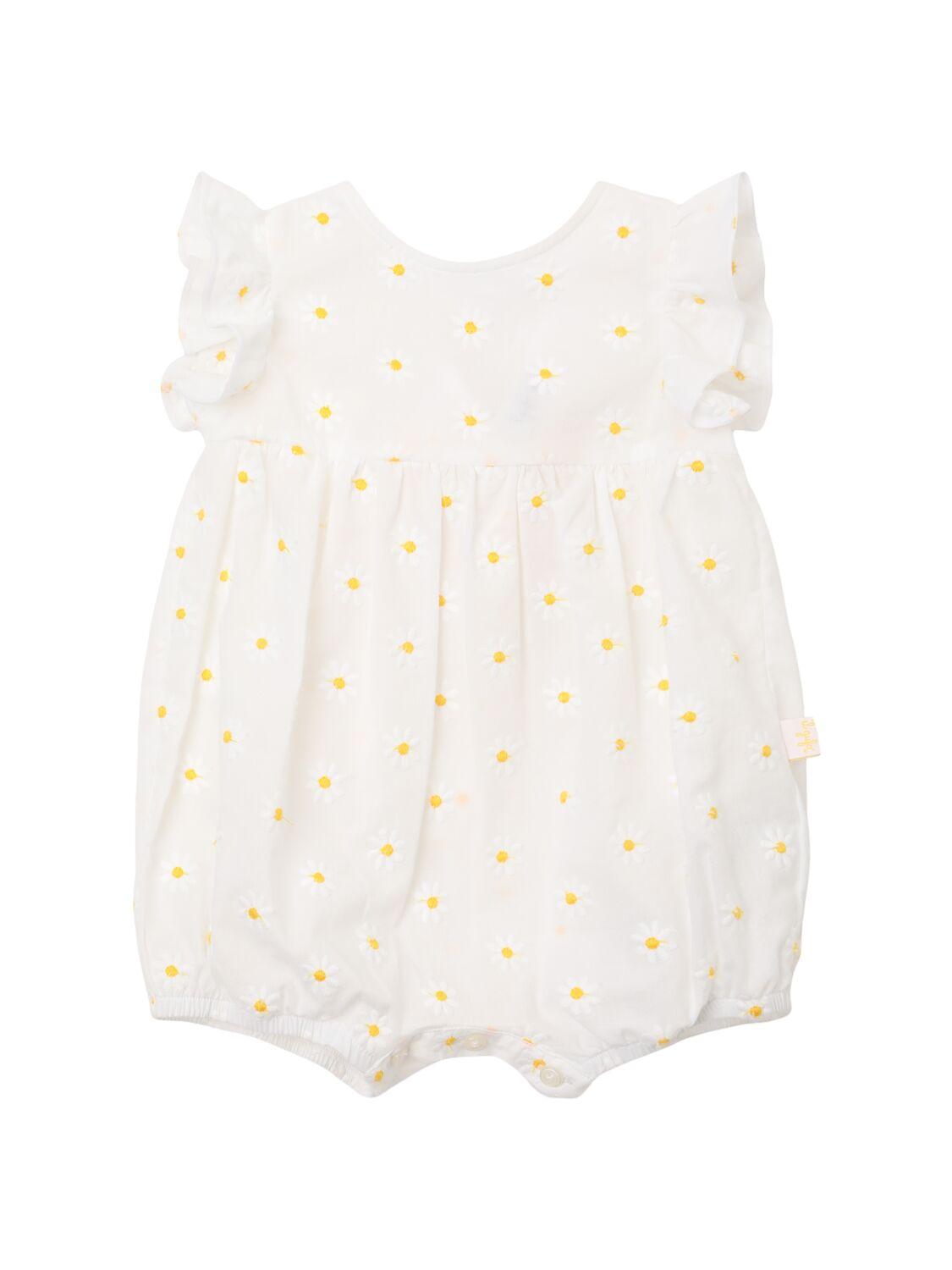 Daisy Embroidered Cotton Romper by IL GUFO