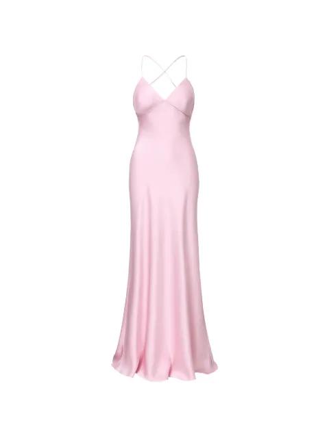 Isla cross-back satin dress by IL VOLO