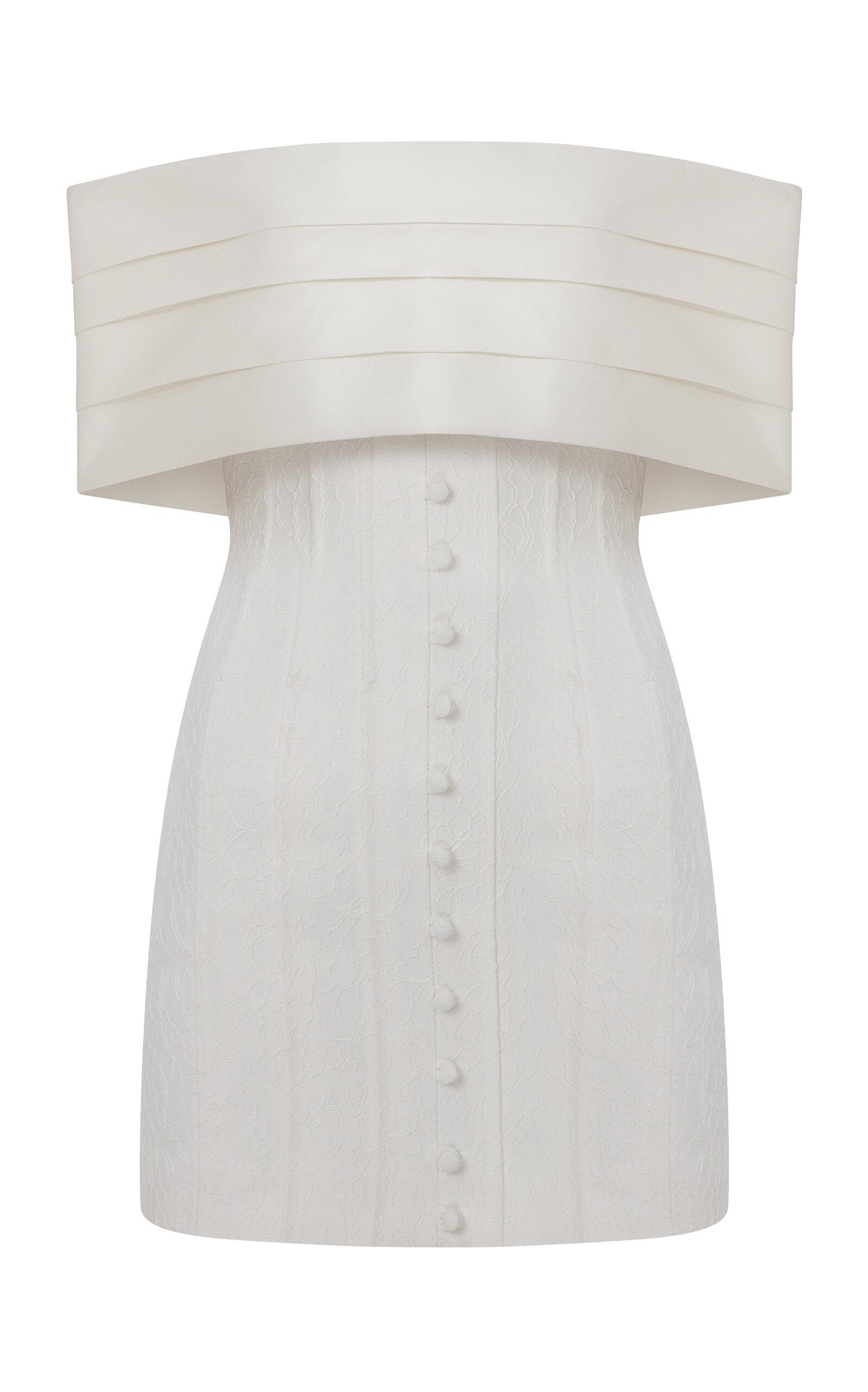 ILA THE BRAND Solene Lace Mini Dress With Silk Tuxedo Collar - Moda Operandi by ILA THE BRAND