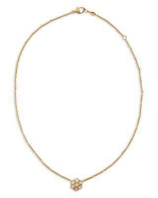 18K Yellow Gold Fine Florescence Champagne Diamond Daisy Bloom Pendant Necklace by ILEANA MAKRI