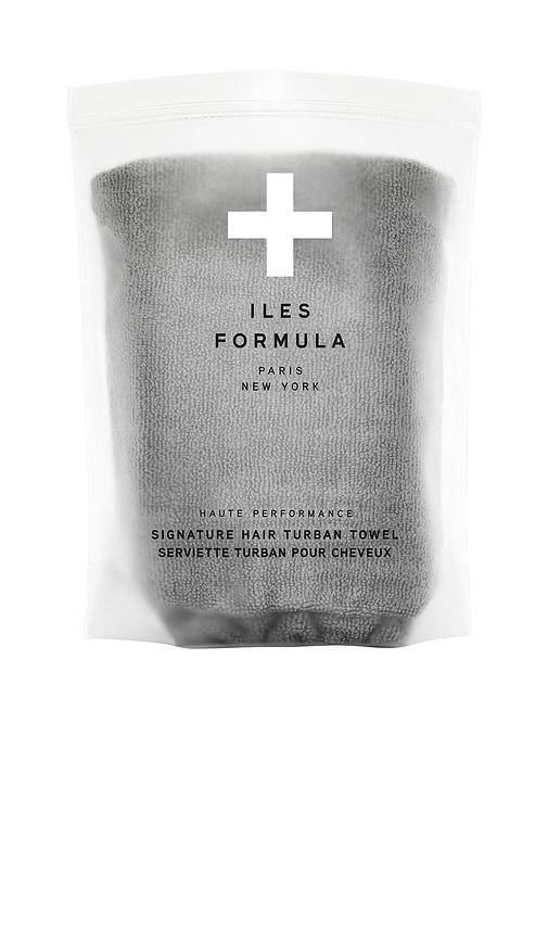Iles Formula Signature Hair Turban Towel in Grey by ILES FORMULA