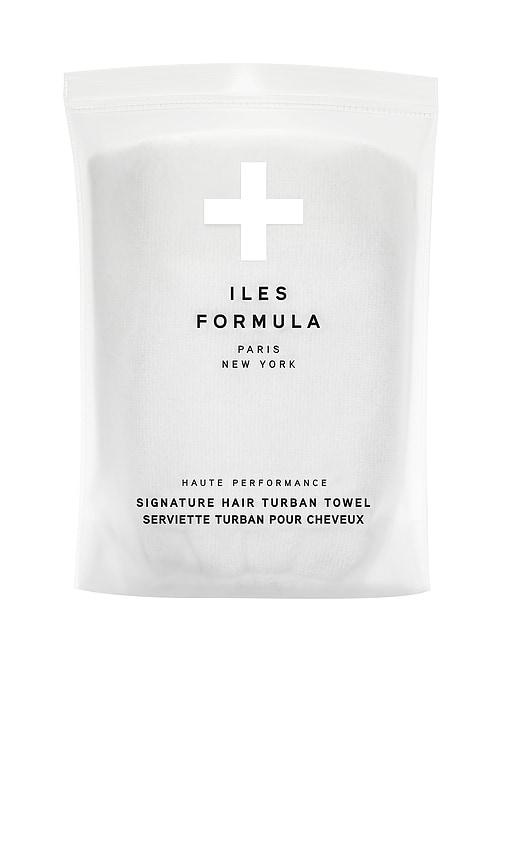 Iles Formula Signature Hair Turban Towel in White by ILES FORMULA