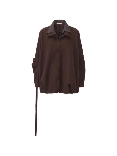 Cassius layered-collar jacket by ILI NODE