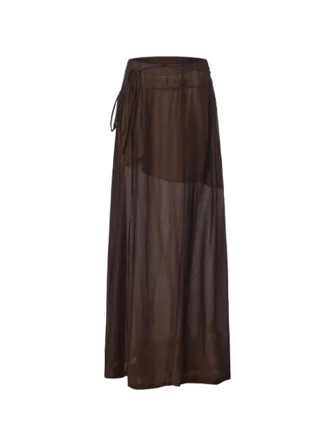 Fallon tie-fastening maxi skirt by ILI NODE