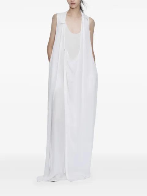 Theron draped-detail maxi dress by ILI NODE