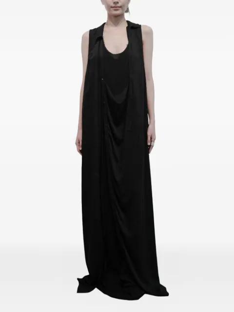 Theron draped sleeveless maxi dress by ILI NODE