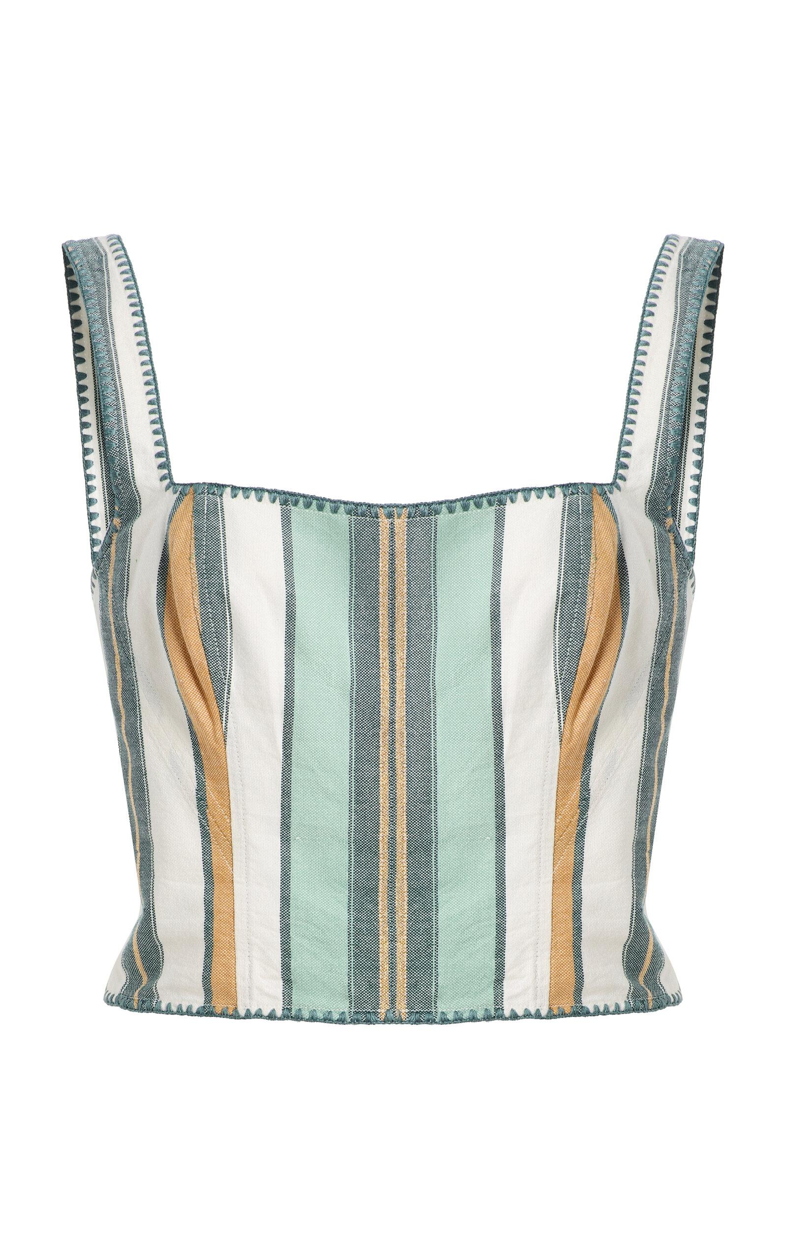 Ilio Nema Jupiter Striped Cotton-Blend Cropped Top - Moda Operandi by ILIO NEMA