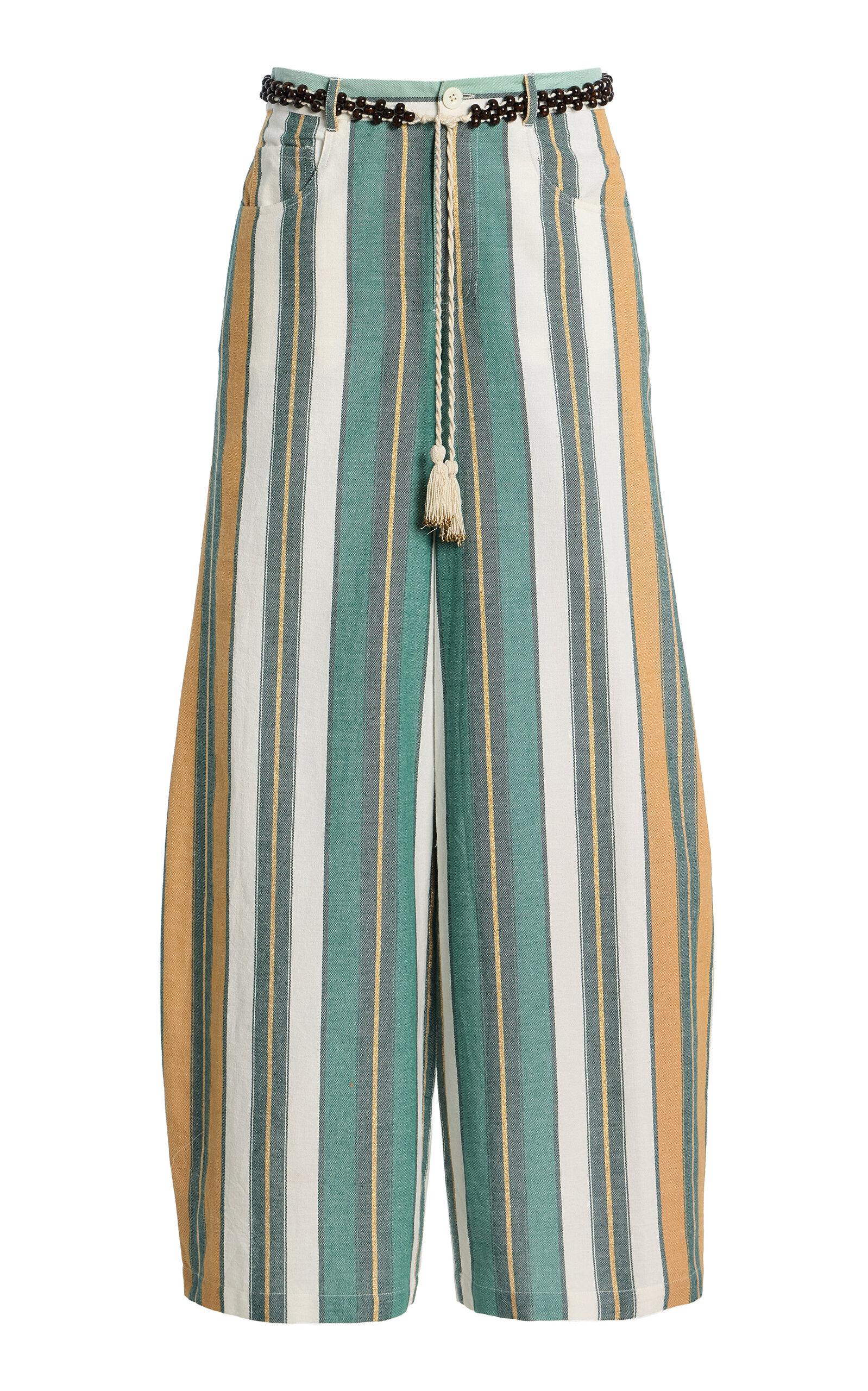 Ilio Nema Odin Striped Cotton-Blend Wide-Leg Pants - Moda Operandi by ILIO NEMA