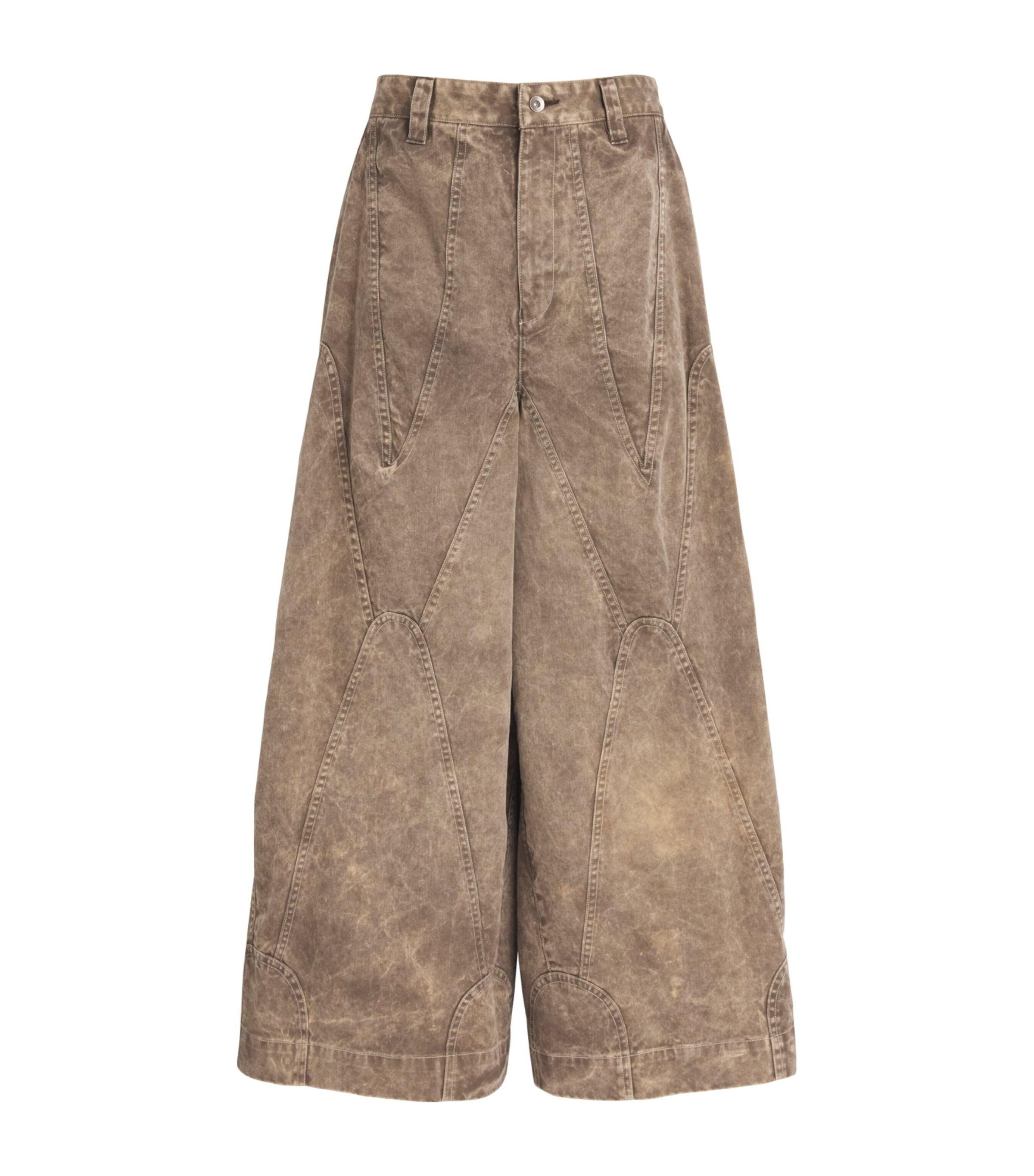 IM MEN Cotton Elements Wide-Leg Trousers by IM MEN