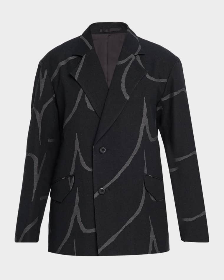 Men's Wave Pattern Earth Jacket by IM MEN
