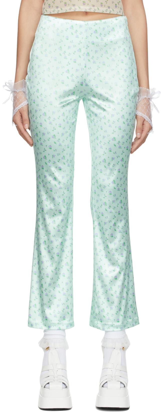SSENSE Exclusive Green Petra Bell Trousers by I'M SORRY BY PETRA COLLINS