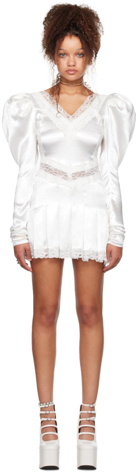 SSENSE Exclusive Off-White Mimi Wade Edition Wedding Minidress by I'M SORRY BY PETRA COLLINS