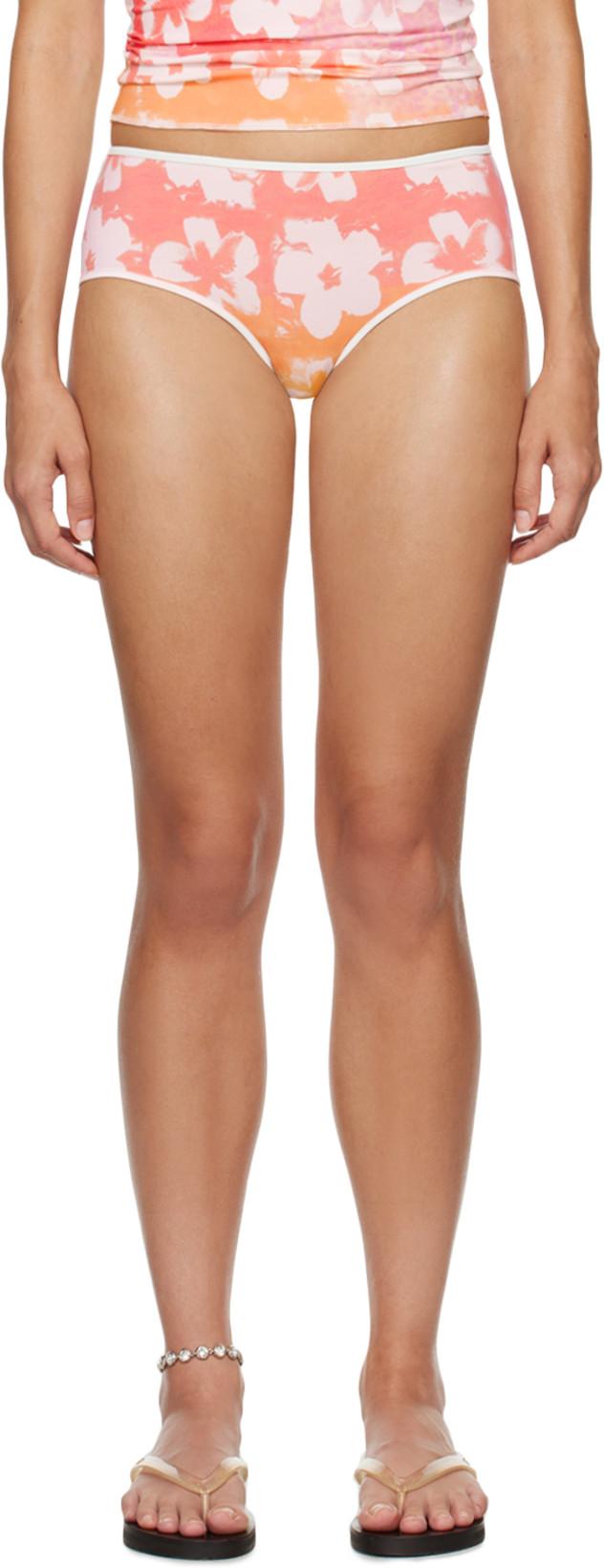 SSENSE Exclusive Pink Mimi Wade Edition Floral Swim Briefs by I'M SORRY BY PETRA COLLINS