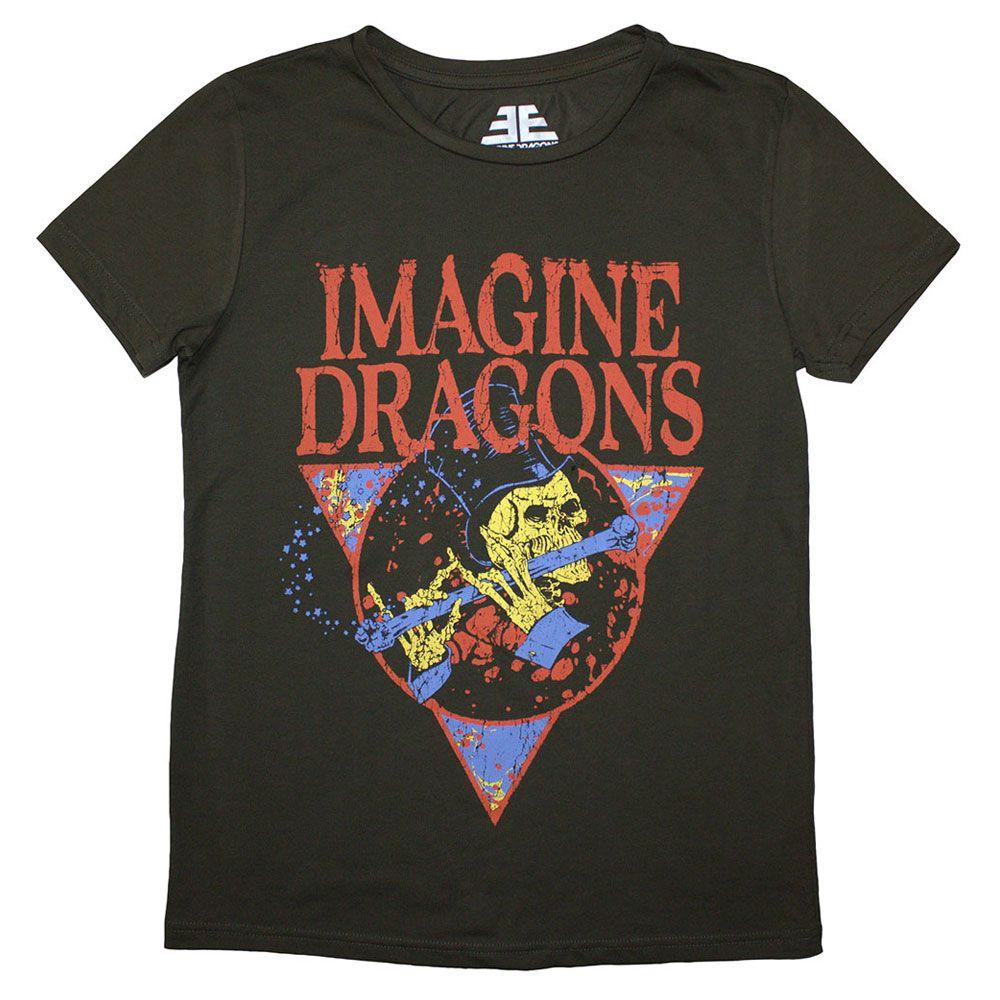 Skeleton Flute Womens T Shirt by IMAGINE DRAGONS