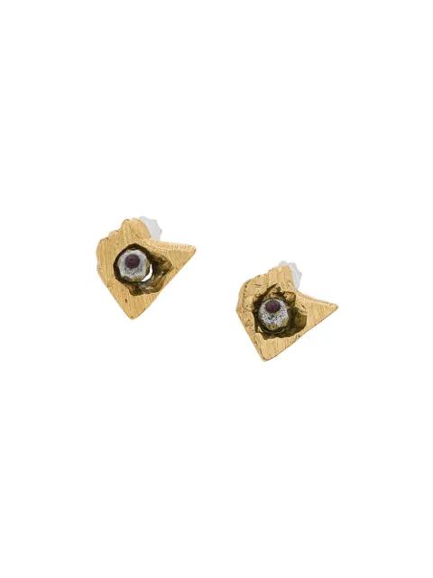 Rocks and Spheres stud earrings by IMOGEN BELFIELD