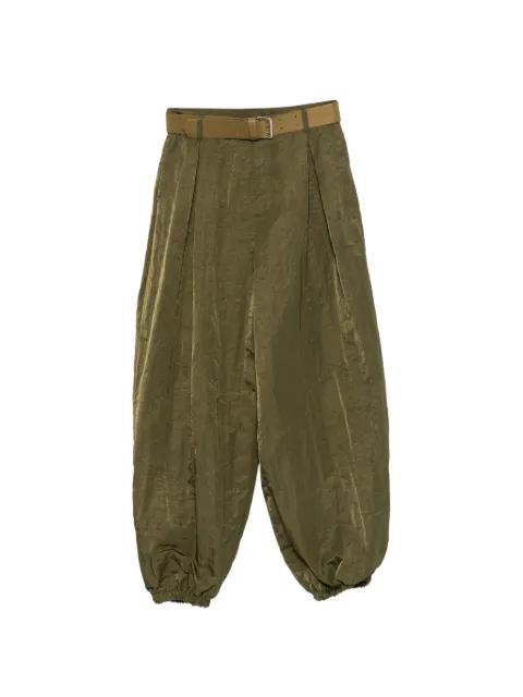 belted pleated trousers by IMPERIAL