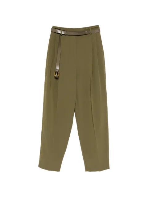 belted pleated trousers by IMPERIAL