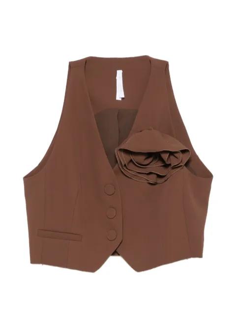 flower-detail cropped top by IMPERIAL
